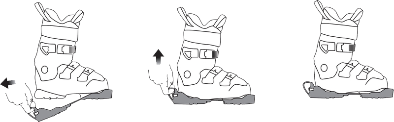 Mise en place protection antiglisse ski boot traction