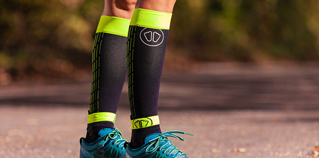 Running compression and recovery calf sleeves